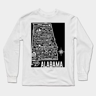 Alabama Map Long Sleeve T-Shirt